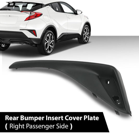 G-PLUS Bumper Insert Cover Plate Bumper Filler Rear Right Passenger Side RH Compatible with Toyota CHR Nightshade 2021-2022/ Fits Toyota CHR XLE 2018-2022 52163F4020 TO1139101