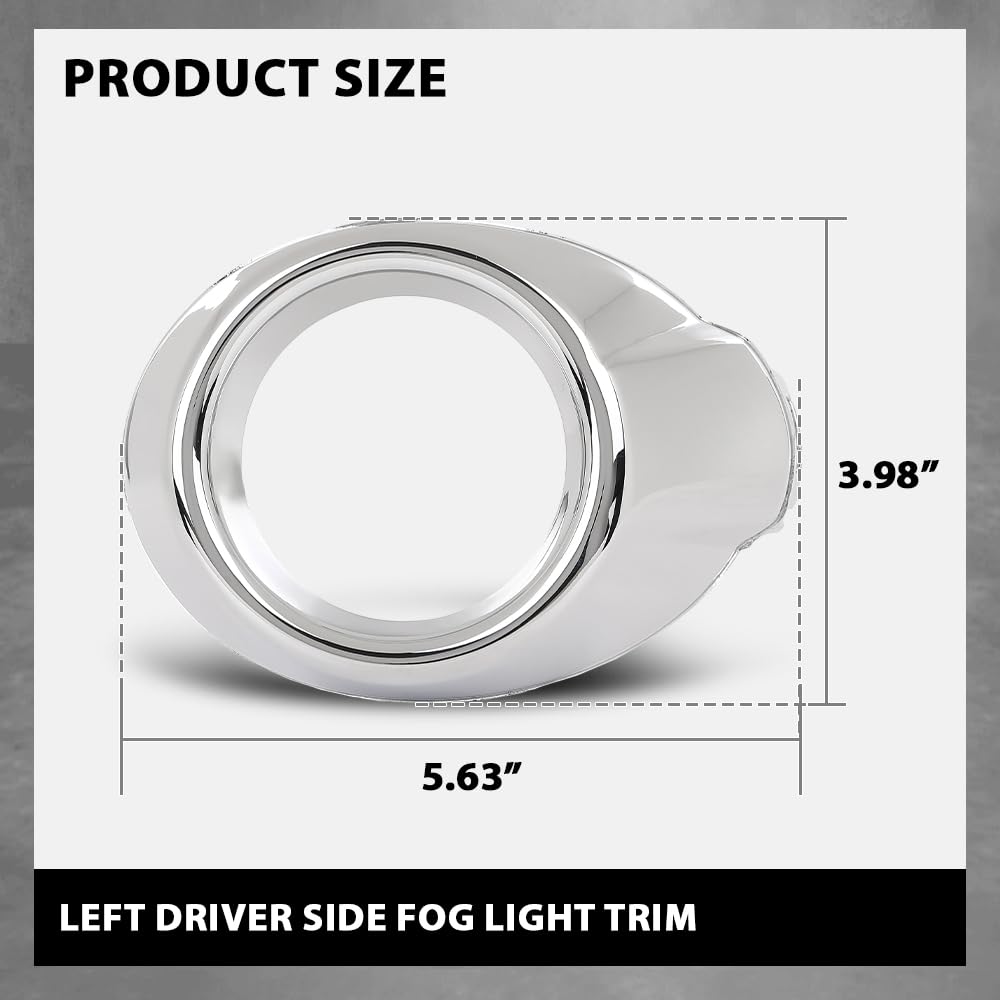 G-PLUS Left Fog Light Cover Trim Driving Lamp, Compatible with Ford Focus SE SEL Titanium Hatchback/Sedan 4-Door 2012-2014, Driver Side, CP9Z17E811C, FO1038117