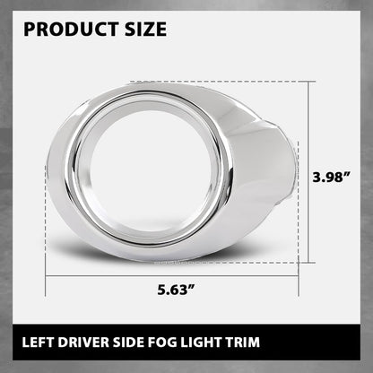 G-PLUS Left Fog Light Cover Trim Driving Lamp, Compatible with Ford Focus SE SEL Titanium Hatchback/Sedan 4-Door 2012-2014, Driver Side, CP9Z17E811C, FO1038117