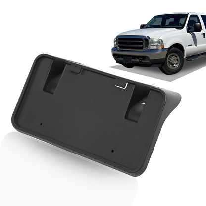 G-PLUS Black Front Bumper License Plate Frame Bracket Holder Fit Ford F250 F350 F450 F550 Super Duty 1999-2004/Fit Excursion 2000-2004 (Include License Plate Screws&Mounting Hardware)