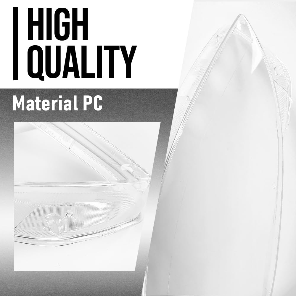 G-PLUS Headlight Lens Cover Compatible with Benz S-Class W221 2010-2013 Left & Right Front Headlamp Lens Cover Clear