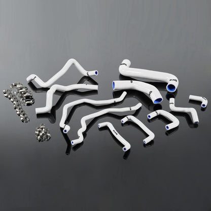 G-PLUS Silicone Radiator Coolant Hose Kit Clamps Compatible With Subaru Impreza STI MK10 GRB GH 2008 2009 2010 2011,White