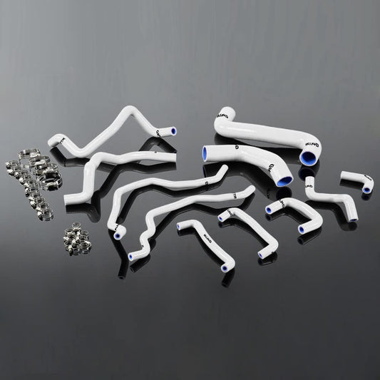 G-PLUS Silicone Radiator Coolant Hose Kit Clamps Compatible With Subaru Impreza STI MK10 GRB GH 2008 2009 2010 2011,White