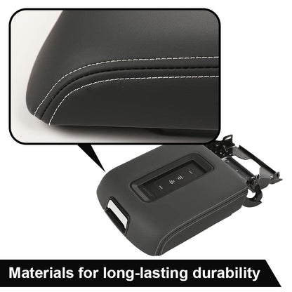 G-PLUS Center Console Armrest Lid w/Wireless Charger Compatible with Chevy Tahoe/Suburban 2015-2019,Fit GMC Yukon/Yukon XL Center 2015-2019 Console Armrest Lid 0227083AA L0227083AA Black