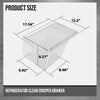 G-PLUS Crisper Drawer Pan 2PCS Compatible with Frigidaire, Kenmore, Crosley, Westinghouse, Gibson, Kelvinator 240337102, 240337108, 891037 Clear