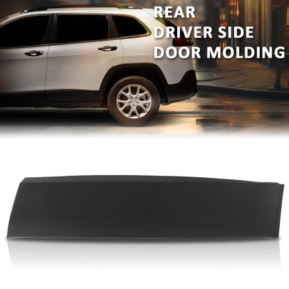 G-PLUS Rear Door Molding Driver Left Side Compatible with Jeep Cherokee 2014-2022 Textured Black CH1504110, 191275369548