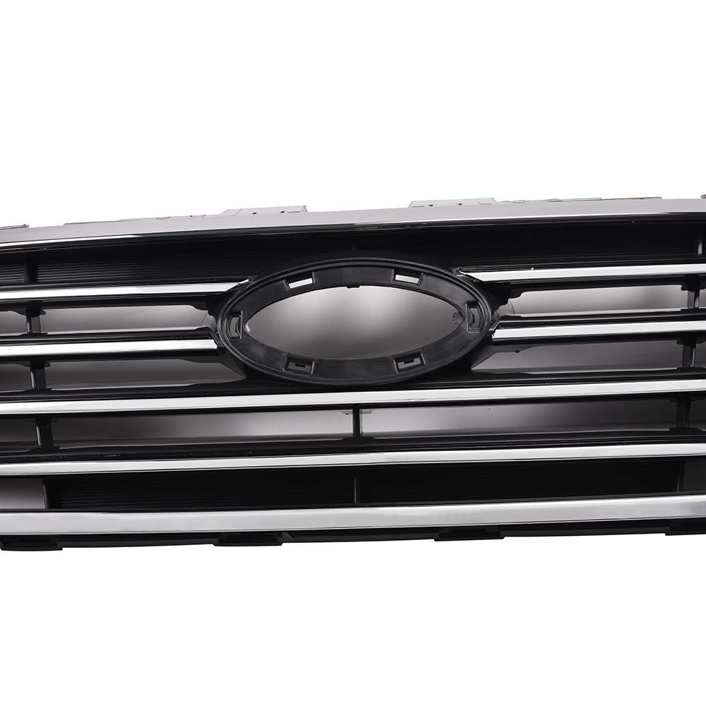 G-PLUS Front Bumper Upper Grille Insert, Compatible with Hyundai Sonata 2015 2016 2017 2015-2017 Chrome Grill Replacement (Black)