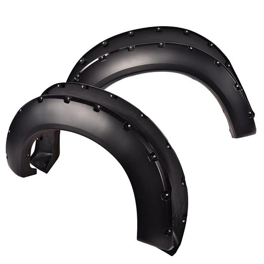 G-PLUS 4PCS Fender Flares Compatible with Ford F250 F350 Super Duty 2011-2016 Styleside Models Only with 81.8" / 98.0" Bed (NOT Fit Dually & Flareside Models), Smooth Pocket Riveted