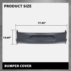 G-PLUS Rear Bumper Cover Compatible with Ford Mustang 2018-2023 Without Sensor Holes Side View