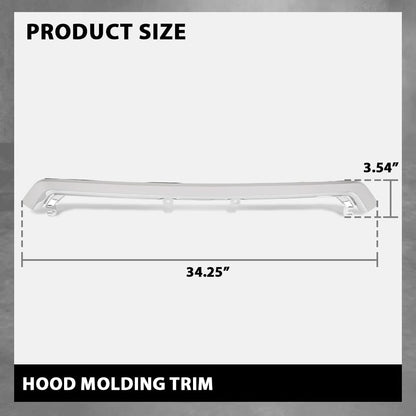 G-PLUS Hood Molding Trim Moulding Chrome Compatible with Subaru Forester 2017-2018 91121SG210, 91121SG211