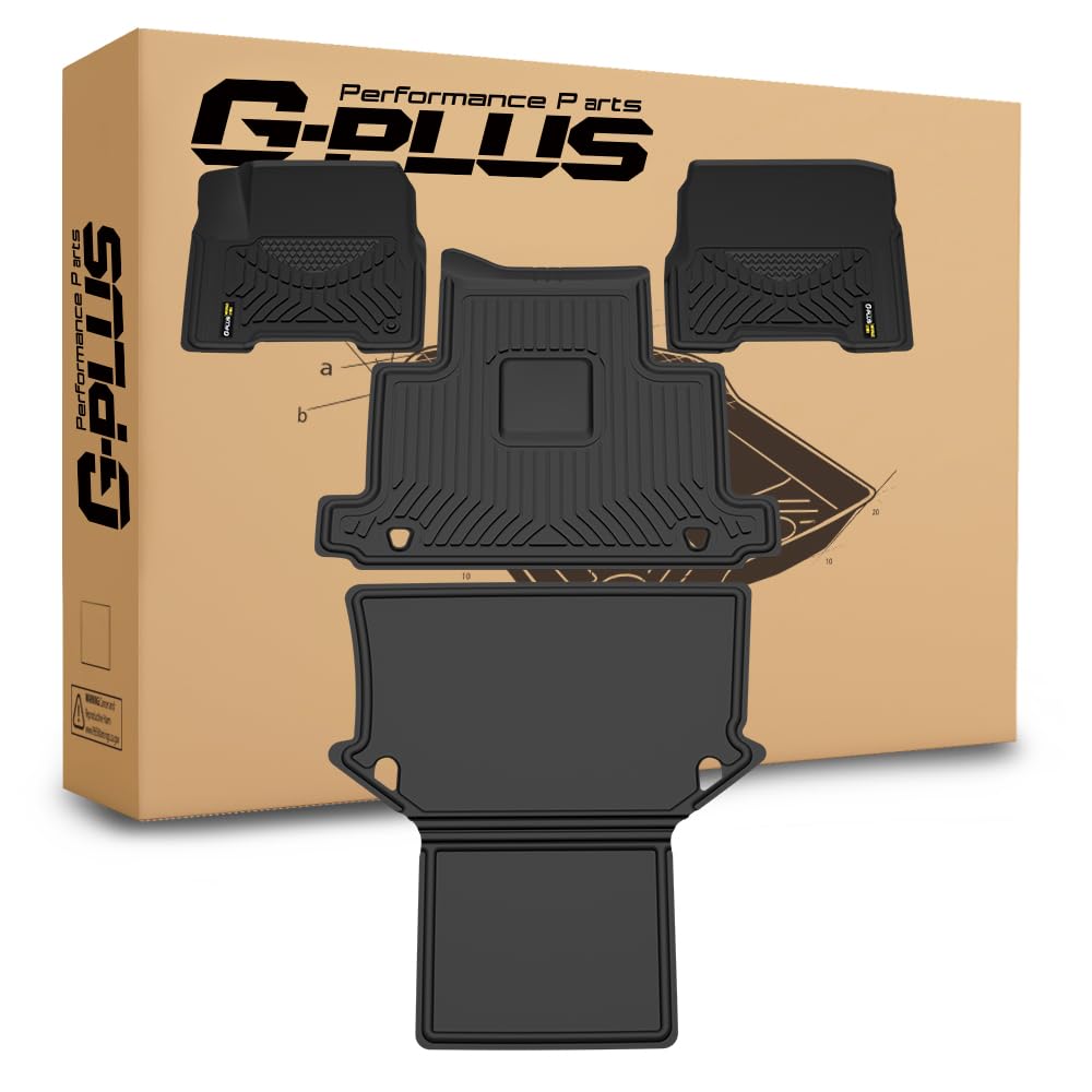 G-PLUS TPE Floor Mats Fit Volvo VNL 670 Models 2004-2018 4 PCS Black