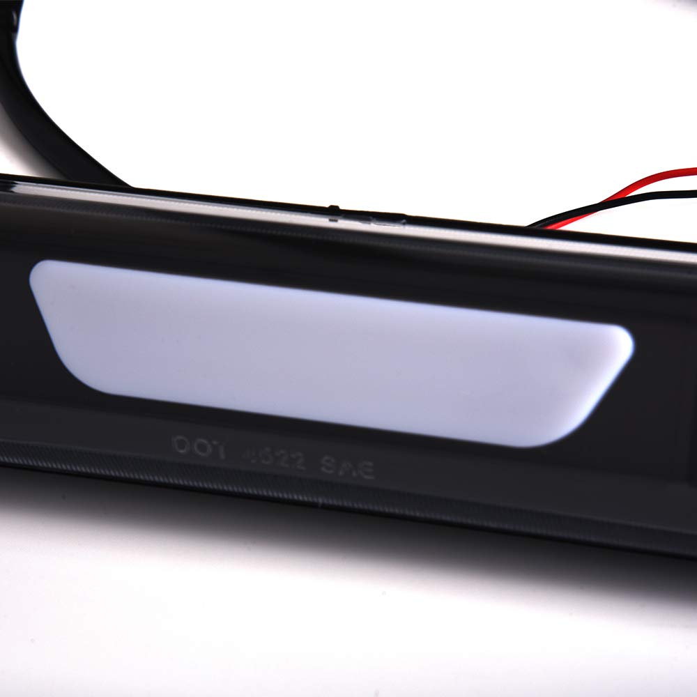 G-PLUS LED 3rd Brake Light High Mount Stop Light Compatible with Chevy Colorado/GMC Canyon 04-12 Cargo Light Lamp White Cover Black Bottom