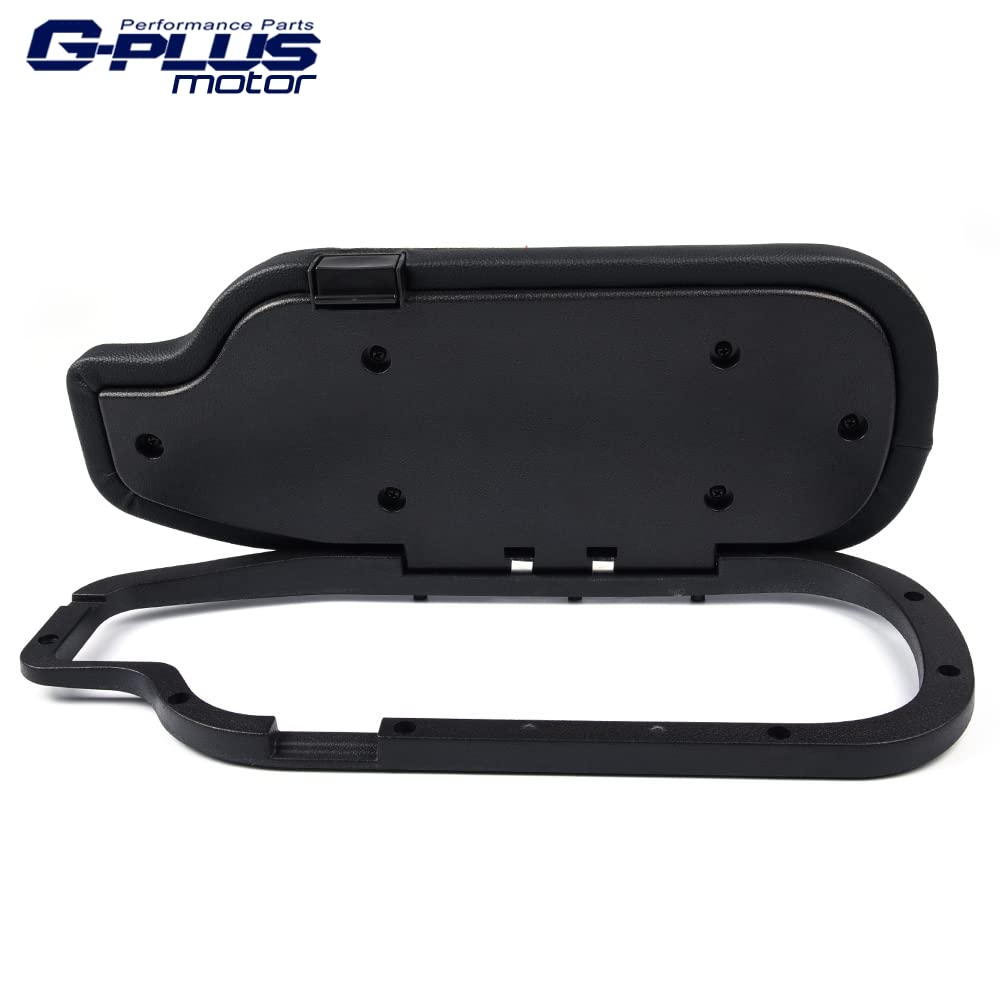 G-PLUS Open Arm Rest - Black PVC Leather w/Red Stitching Compatible with Toyota 86 /for Scion FR-S PZ435-10340-00 PZ4351034000
