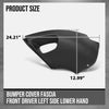 G-PLUS Bumper Cover Fascia Front Driver Left Side Lower Hand Compatible with Volvo XC90 3.2 2007-2014 Fit Volvo XC90 V8 2007-2011 30678950, VO1016102 Black