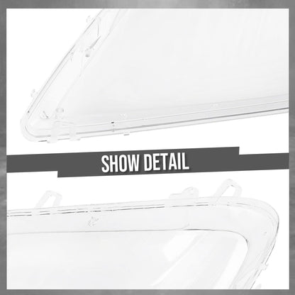 G-PLUS Headlight Lens Cover Compatible with Benz ML Class W164 ML320 ML350 ML500 ML550 ML63 AMG 2006-2008 Left & Right Pair Front Headlamp Lens Cover Clear