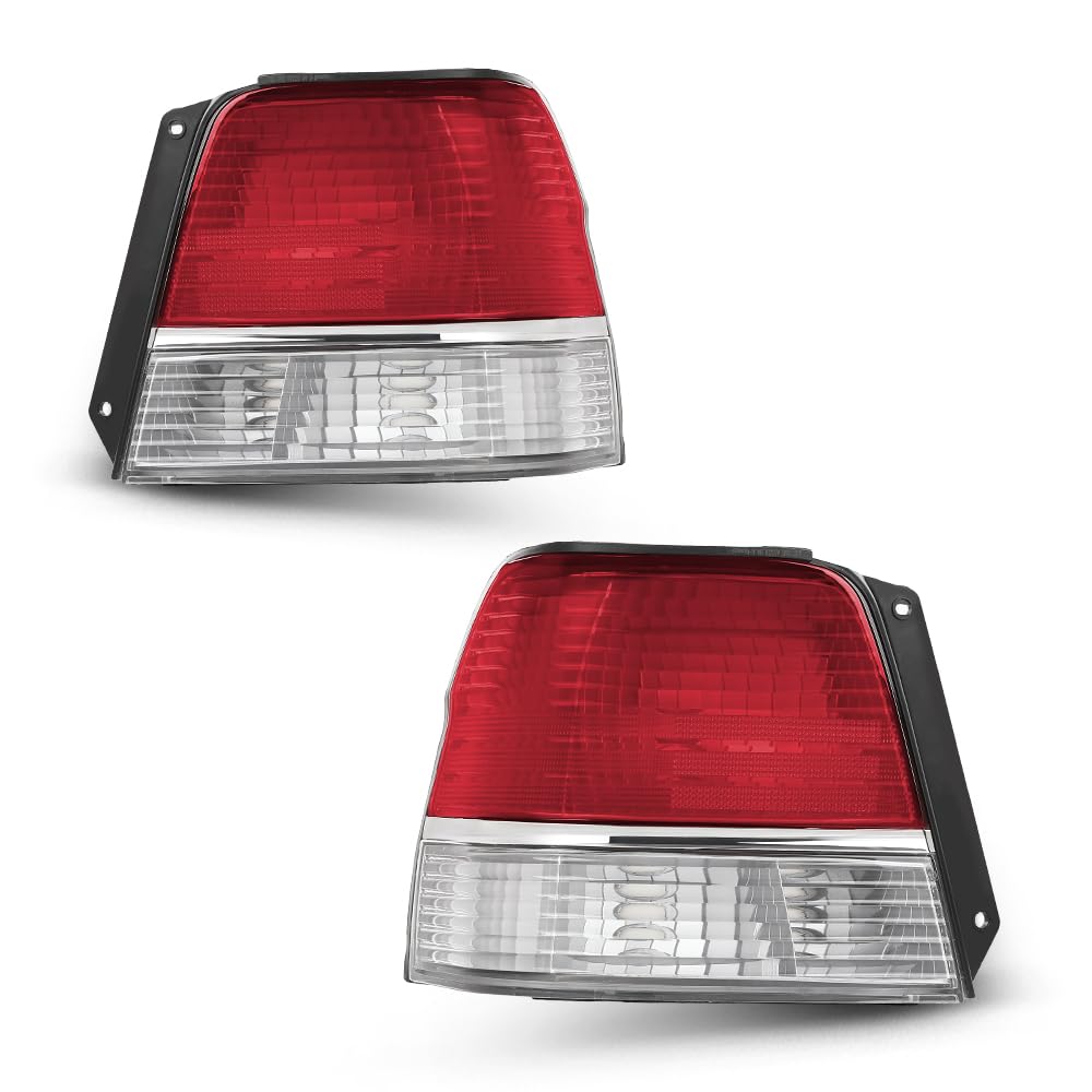 G-PLUS PairTail Light Assembly Rear Brake Lamp, Compatible with Toyota Tercel 1995-1999, Red Lens LH & RH 2PCS, 8156116530, 8156016630 Luces Traseras