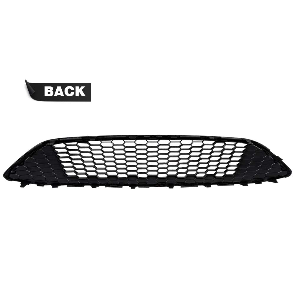G-PLUS Front Bumper Upper Grille Compatible with Ford Focus S & SE 2015-2018 Replace for F1EZ-8200A, F1EZ-8200B Mesh Grill Honeycomb Style Black