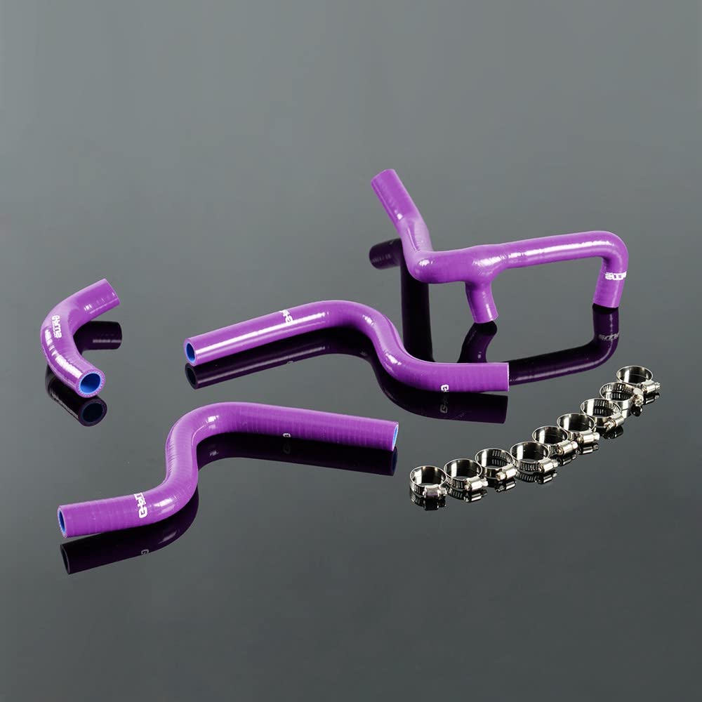 Gplus Silicone Radiator Hose Kit Clamps Compatible With Husqvarna WR250 WR300 2006-2010 Purple
