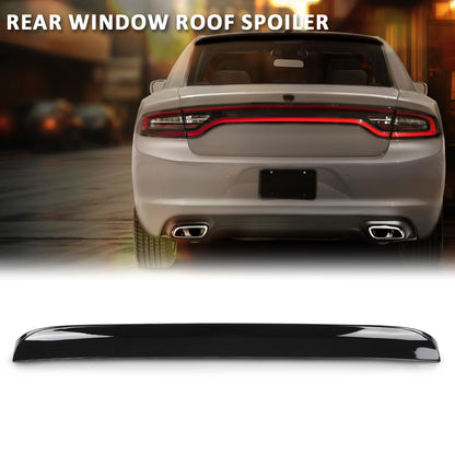 G-PLUS Rear Window Roof Spoiler Compatible with Dodge Charger All Models 2015-2024 Duckbill Style Gloss Black