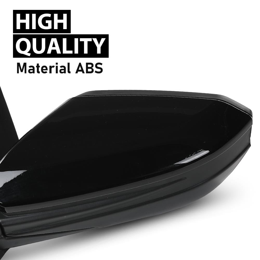 G-PLUS Power Heated Mirror w/ 5-Pin Left Driver Side Compatible with Honda Civic 2016-2021 Manual Folding 76258TBAC21ZA 76258TBAA21ZA Glossy Black
