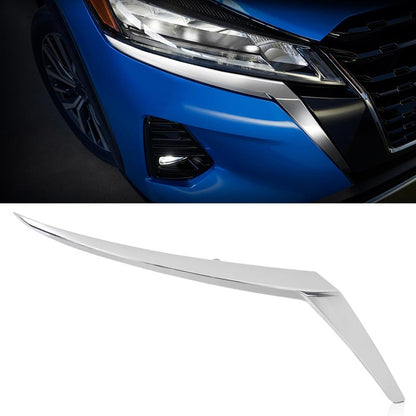 G-PLUS Front Right Side Bumper Cover Molding Chrome Trim 1pc Silver Compatible with Nissan Kicks 2021-2023 (For S And SV Models) NI1047111, 191275878071, 620745R00A