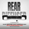 G-PLUS Rear Diffuser Compatible with BMW X3 G01 M40i Sport Utility 4Door 2018 2019 2020 2021 Not Fit Round Exhaust Pipes Rear Diffuser Bumper Lip Glossy Black