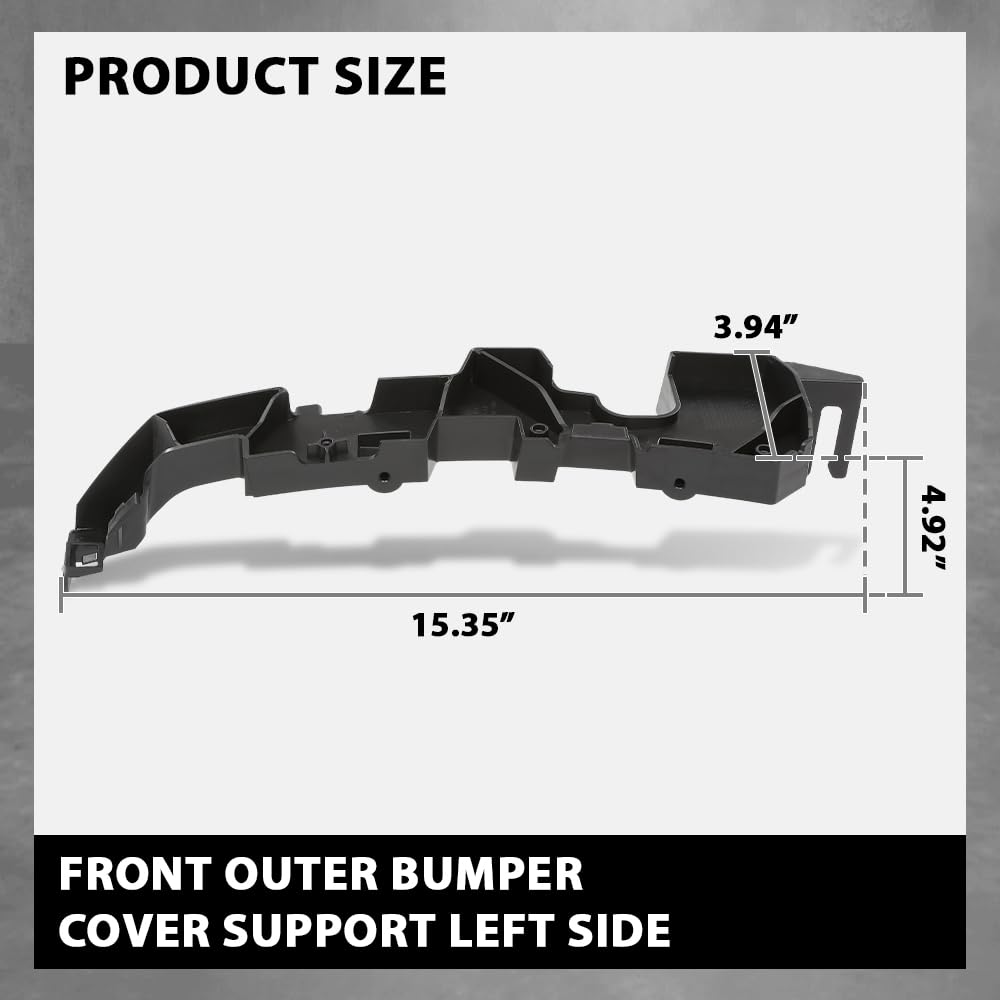 G-PLUS Front Left Outer Bumper Cover Support, Compatible with Audi Q5 2021-2024, Driver Side, 80A807277D