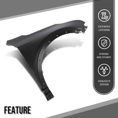 G-PLUS Front Fender Passenger Right Side Compatible with Cadillac XT4 (submodel: Luxury, Premium Luxury, Sport) 2019-2023 84216123, GM1241412 Black