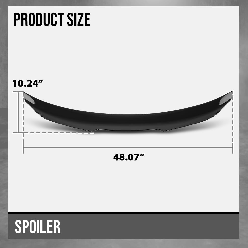 G-PLUS Rear Trunk Spoiler Wing Compatible with BMW 3 Series G20 330i M340i Sedan Only 2019 2020 2021 2022 Glossy Black