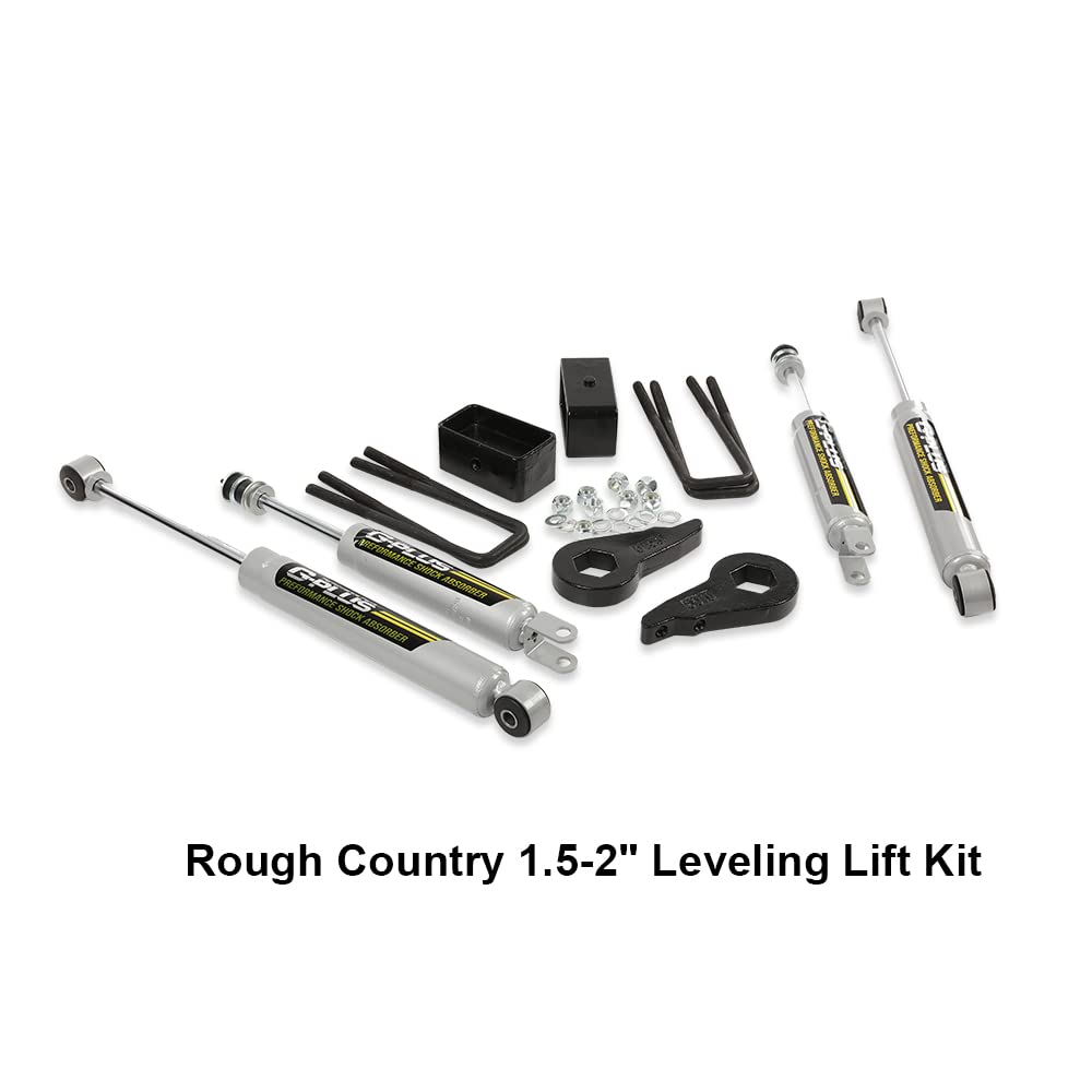 G-PLUS 1.5-2" Lift Kit Compatible with 1999-2006 4WD Chevy Silverado/GMC Sierra 1500 2007-2007 4WD Chevy Silverado/GMC Sierra 1500 Classic 28330 1.5-2" Leveling Suspension kit
