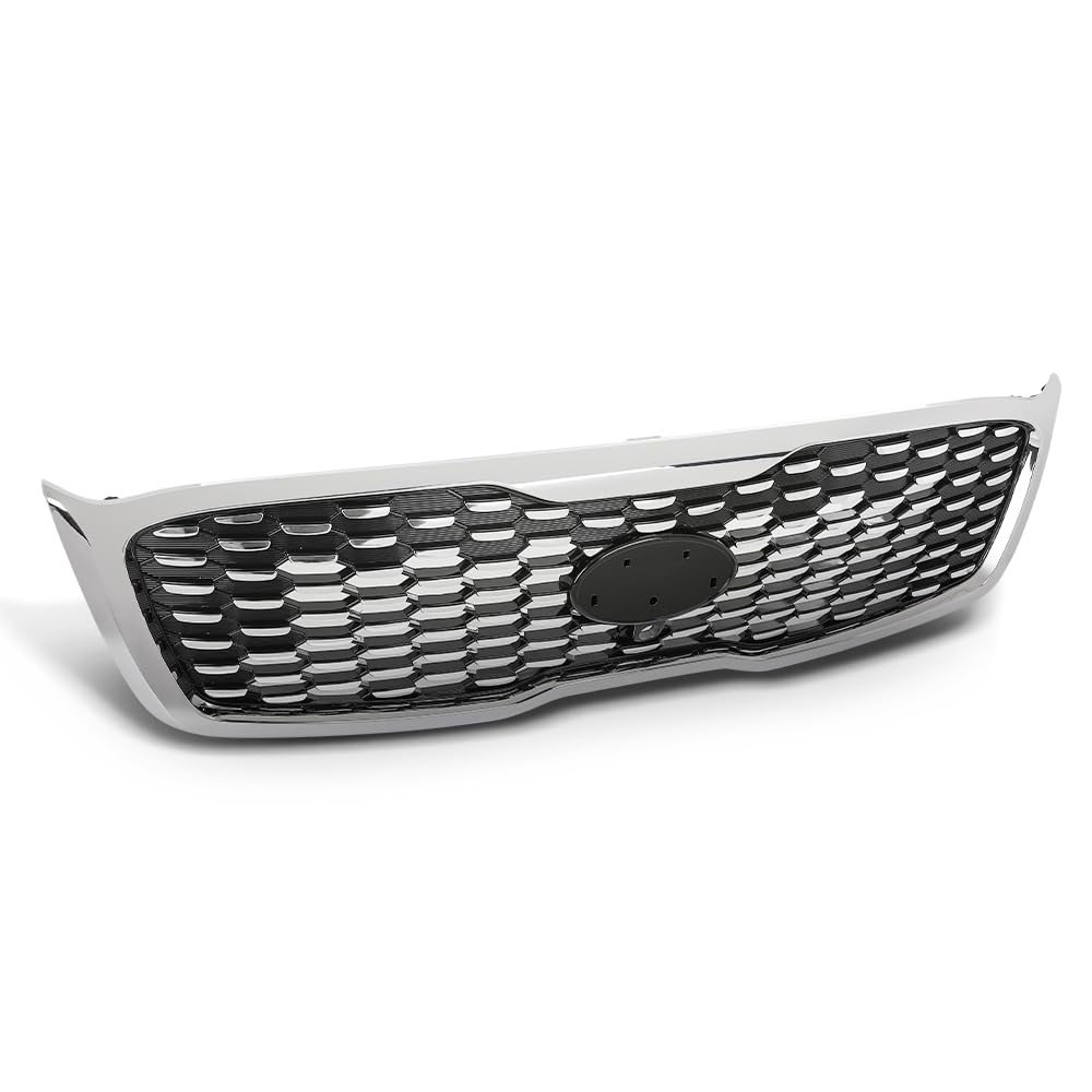 G-PLUS Front Bumper Upper Grille Assembly With Camera Hole Compatible with Kia Sorento 2019-2020 86380-C5800, 86380C5800 Chrome Black
