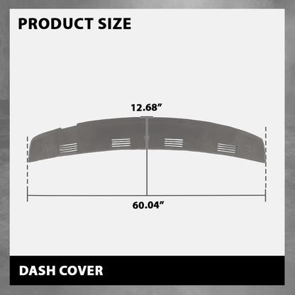 G-PLUS TPE Cover for Defrost Dash Panel Gray Compatible with 2002 2003 2004 2005 Dodge Ram 1500/2003-2005 Dodge Ram 2500 3500