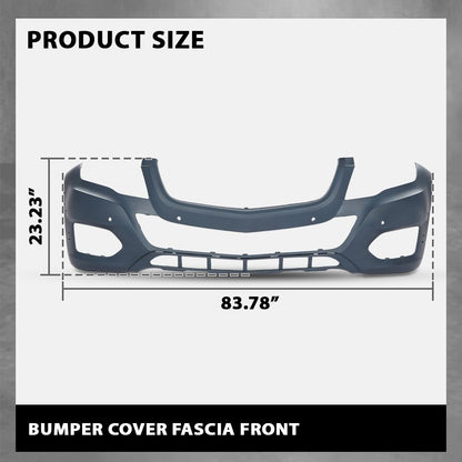 G-PLUS Bumper Cover Fascia Front, Compatible with Benz GLK250 Bluetec 4Matic 2013-2015, Fit Benz GLK350 (submodel: 4Matic, Base) 2013-2015,Fit for Models Without AMG Styling Package 2048802049