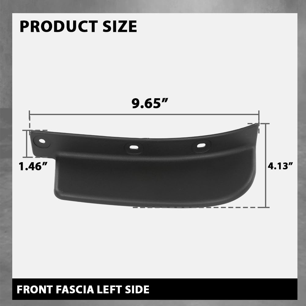 G-PLUS Front Bumper Fascia Spat Left Driver Compatible with Jeep Cherokee 2019-2022 68288015AC