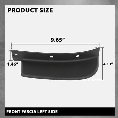 G-PLUS Front Bumper Fascia Spat Left Driver Compatible with Jeep Cherokee 2019-2022 68288015AC
