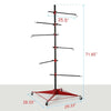 G-PLUS Auto Body Door Fender Panel Holder Tree Center Post Hang Paint Stand Adjustable Black&Red Steel Powder Coated #Size: L 29 (in) * W 29 (in) * H 73-3/8 (in)