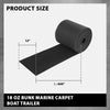 G-PLUS 12" x 50ft Boat Trailer Bunk Carpet, Outdoor Ribbed Marine Bunk Carpet Fit for Boat Trailer Runners Black