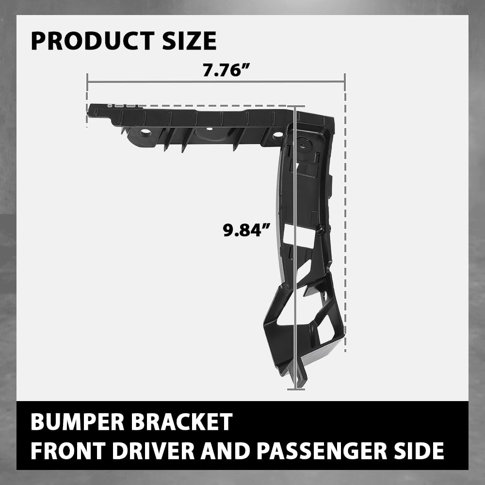 G-PLUS Front Driver and Passenger Side Bumper Bracket Compatible with Lincoln MKZ Base/Select 2017-2020 FO1043150, FO1042150, HP5Z17C947C, HP5Z17C947D Black