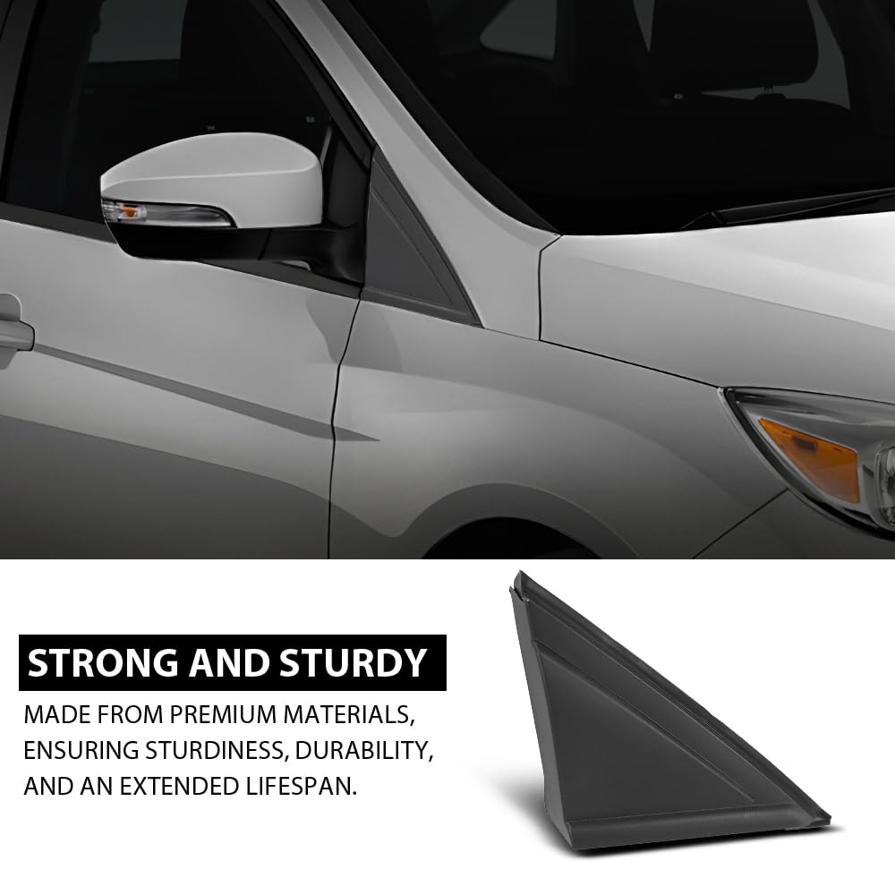 G-PLUS Left Window Mirror Fender Corner Molding Cap Triangle, Compatible with Ford Focus 2012-2018, Driver Side, CP9Z16004A