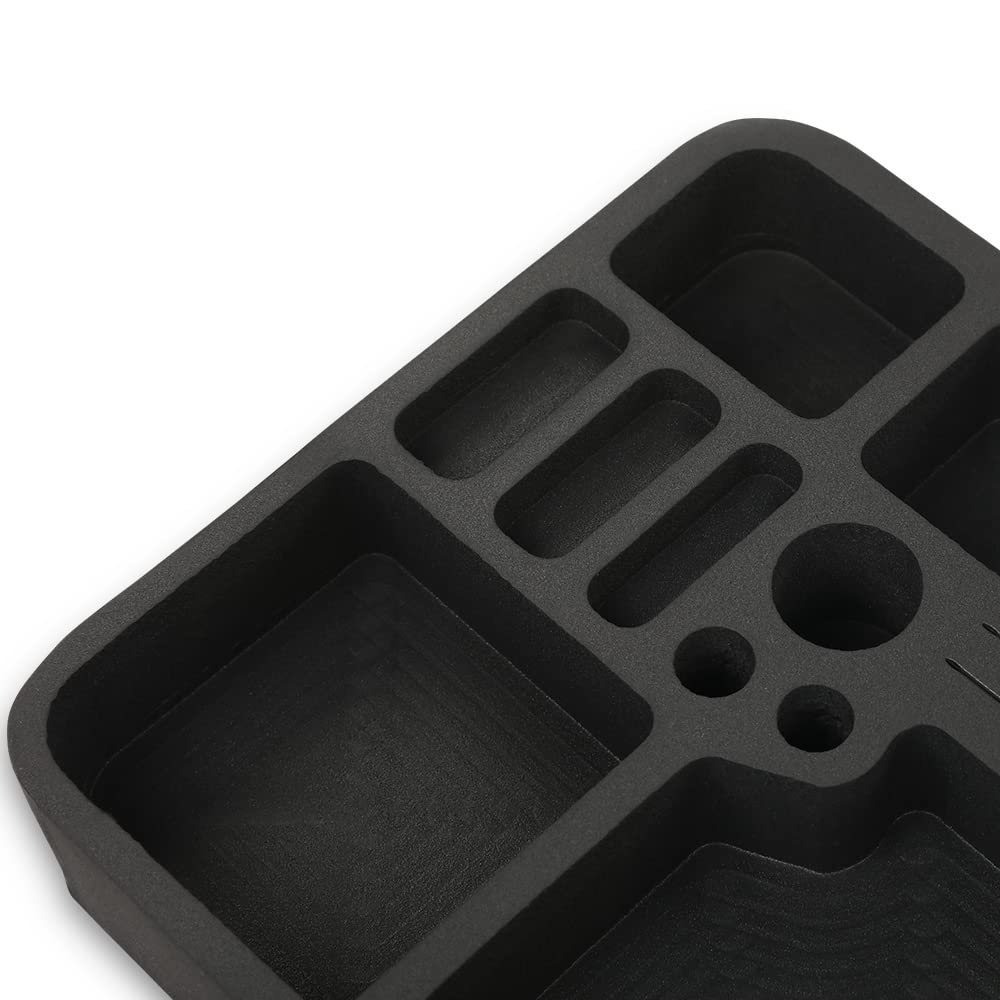 G-PLUS Floor Console Black Organizer Inserts 2 Pc Set Compatible with 1978-1996 Ford F150 F250 F350 Bronco