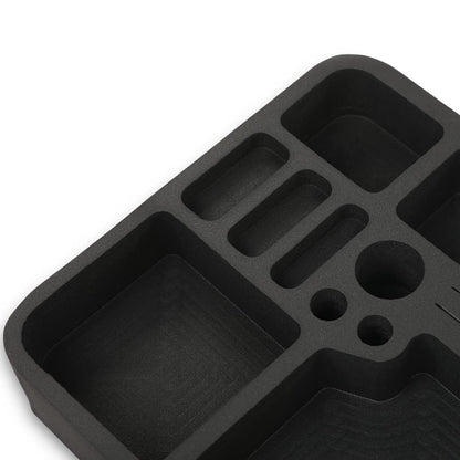G-PLUS Floor Console Black Organizer Inserts 2 Pc Set Compatible with 1978-1996 Ford F150 F250 F350 Bronco