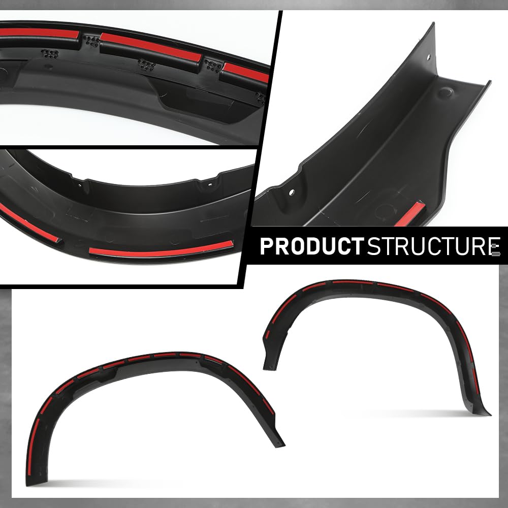 G-PLUS Fender Flares Kit Compatible with Chevy Silverado 1500 2020-2023, Fit GMC Sierra 1500 2020 84297538 Smooth Painted Style 4Pcs