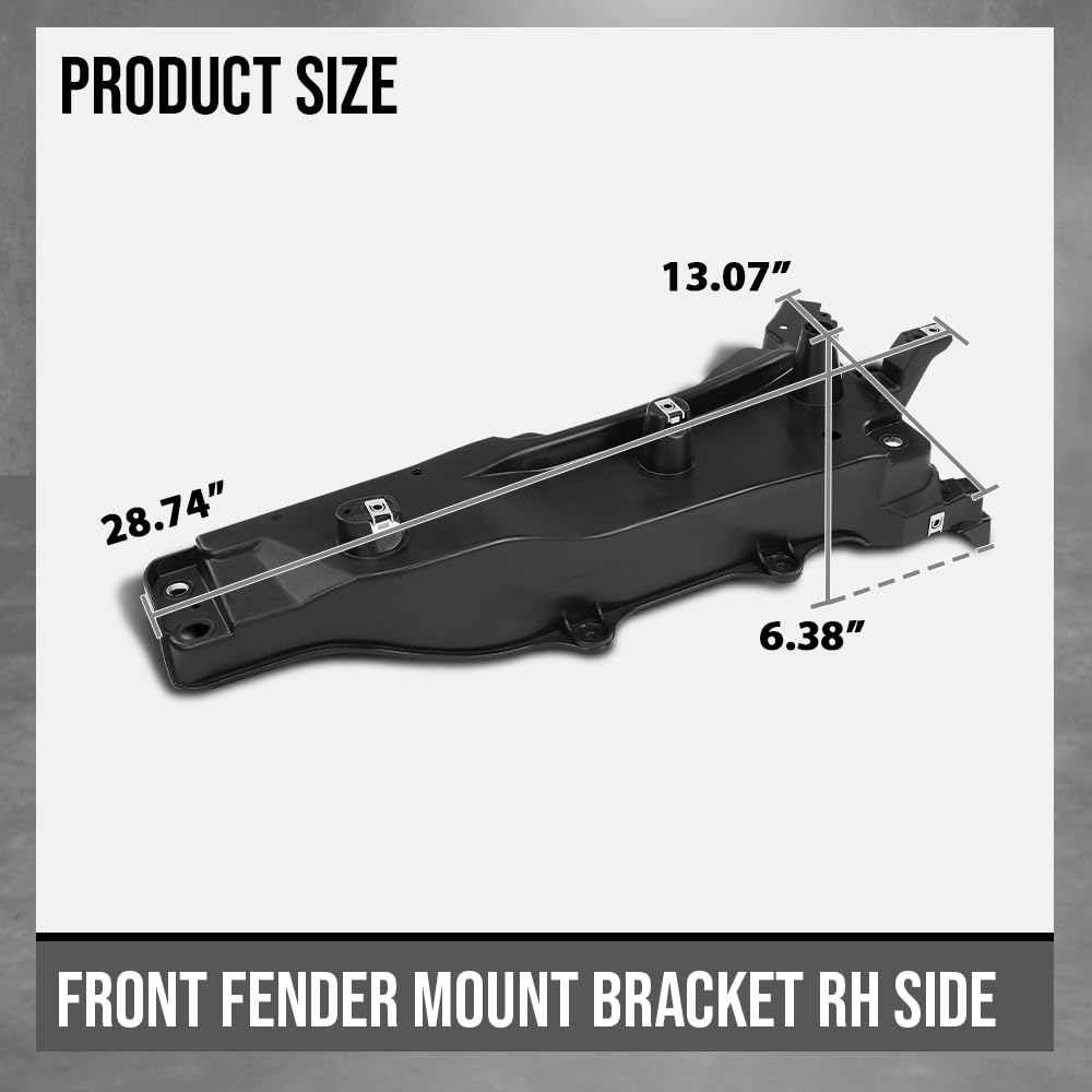 G-PLUS Front Fender Mount Panel Bracket Right Side Compatible with Volvo XC90 2016 2017 2018 2019 2020 2021 2022 2023 2024 31391778 Black