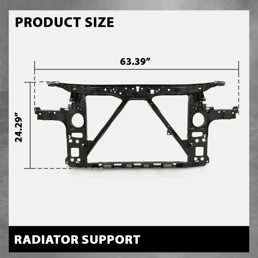 G-PLUS Radiator Support Assembly, Compatible with Audi Q7 Base/Premium/Prestige/ 2007-2015, 4L0805594A, AU1225131