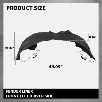 G-PLUS Front Left Fender Liner Inner, Compatible with Ford Escape SE Sport Hybrid 2020/ Ford Escape 2020-2021, Driver Side, LJ6Z16103F, FO1248205
