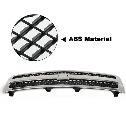 G-PLUS Chrome Truck Grill Compatible with Chevy Silverado 1500 Hybrid 2009-2013/Fit Silverado 1500 XFE 2010-2013/Fit Silverado 1500 LS LT LTZ WT 2007-2013 25810707 19303978 Front Bumper Grille Insert