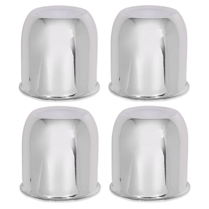 G-PLUS 4pcs Chrome Wheel Center Cap Fit for 3 1/4", 3.25" Trailer Rims Center Bore Light Scratch [Center Bore Dimensions: 3.25", 3 1/4" & Overall Cap Tall: 3.40" & Center Decal: 1.75"]