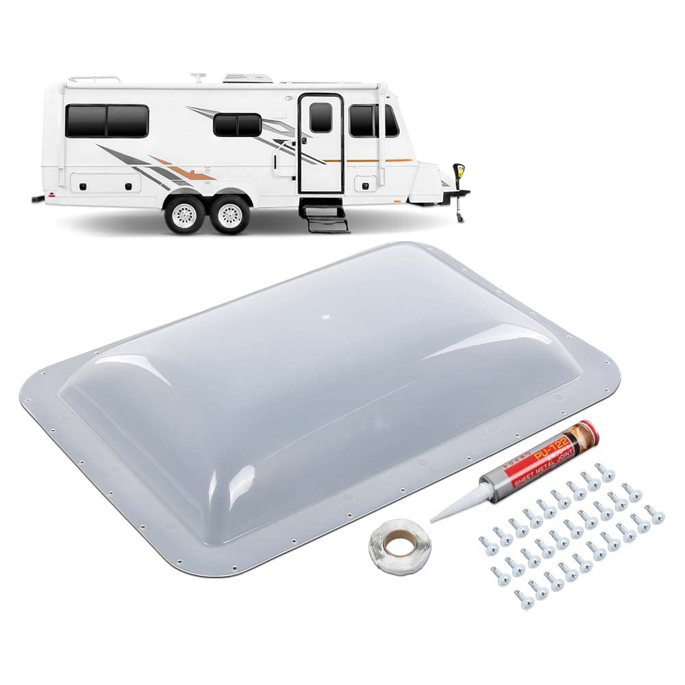 G-PLUS Skylight Cover Exterior Semi-Transparent Camper Skylight Compatible with Most models 17.5" X 26.75" Plastic Cover