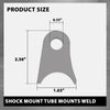 G-PLUS 4-pack Weld On Shock Tab/Shock Mount Tube Mounts Compatible with Tubes 1.5" Fit 1.25"-2" Tube Diameter