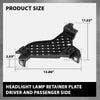 G-PLUS Pair Headlight Lamp Retainer Plates, Compatible with Audi Q3 Quattro 2013-2018, Left Driver & Right Passenger Side, 8U0941453, 8U0941454